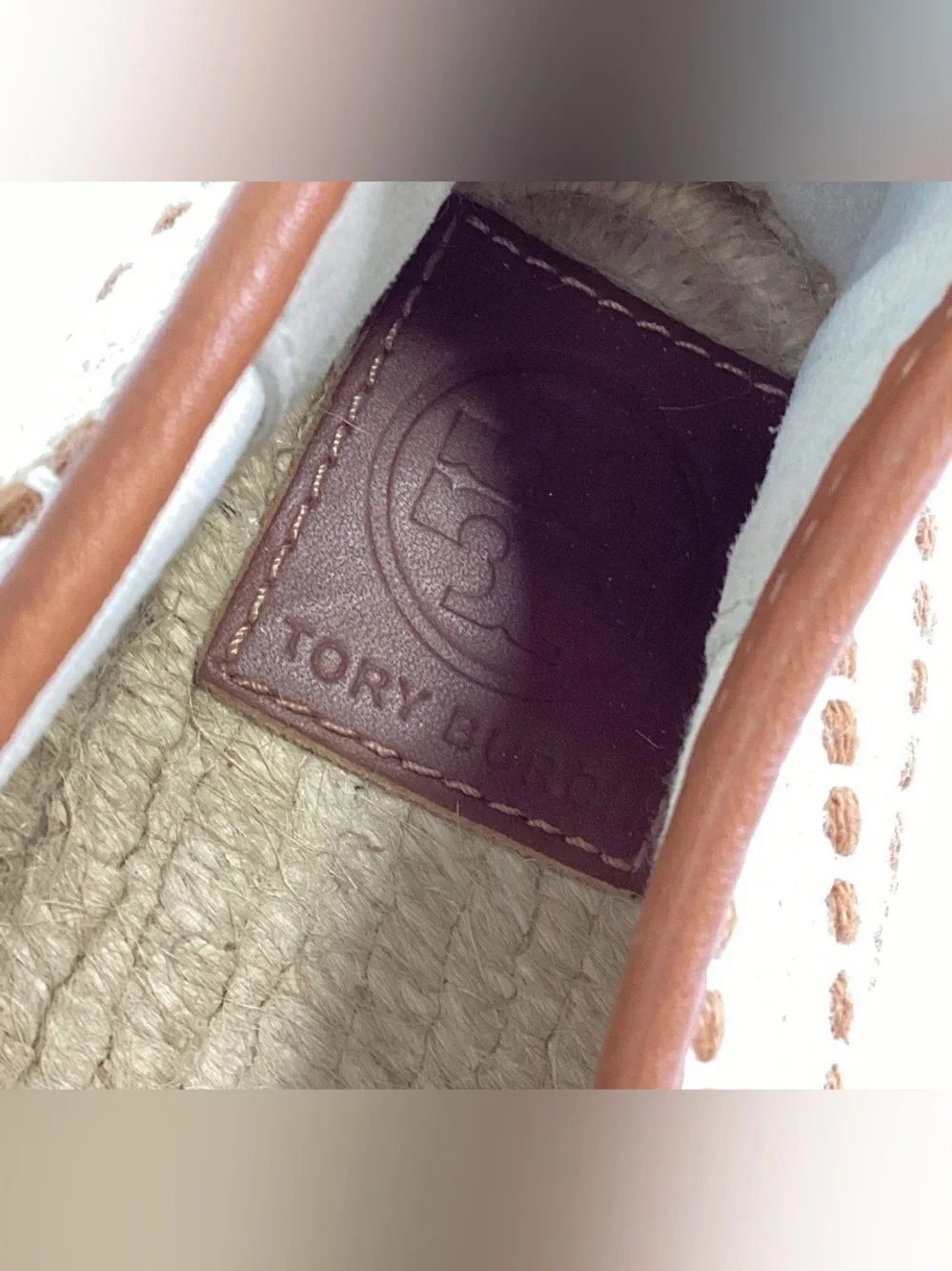 Tory Burch Shaw  Espadrille flats ~ Sz 10~ Natural/ Ivory